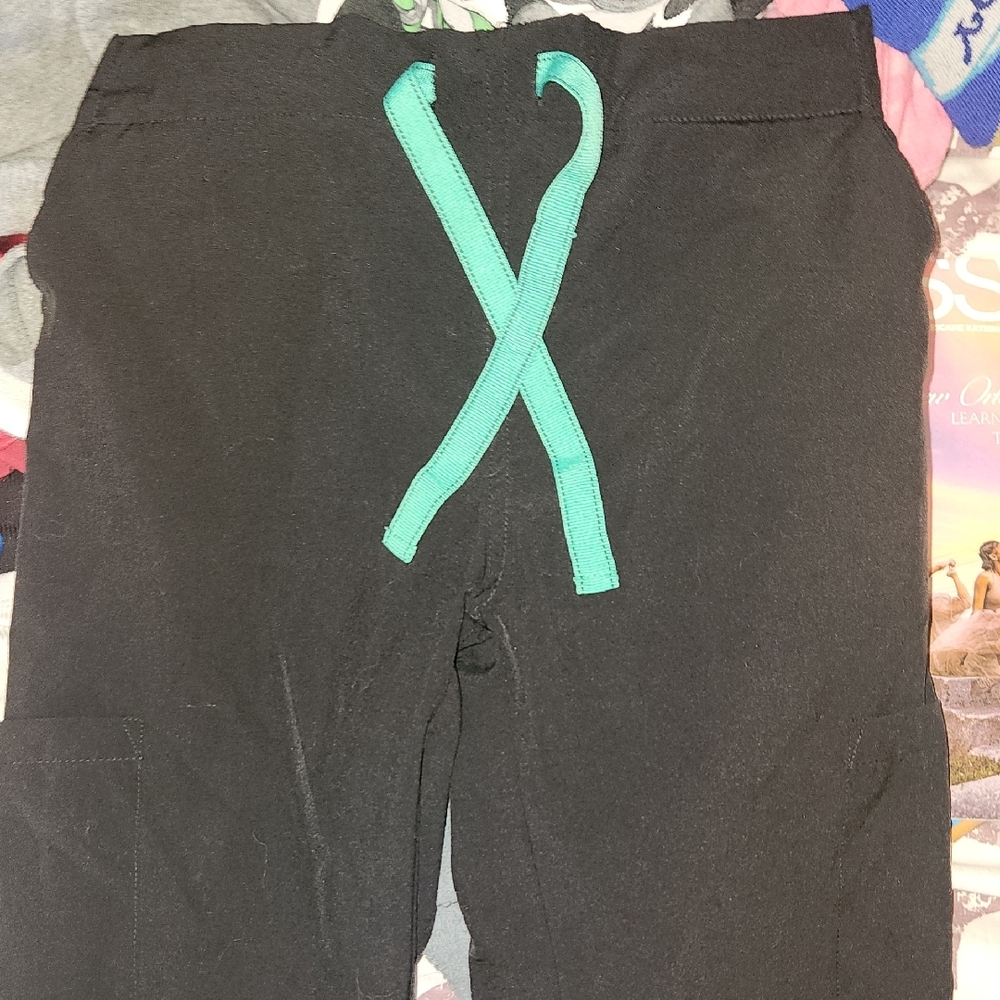 Mint Black and Green Track Pants with Relaxed Fit